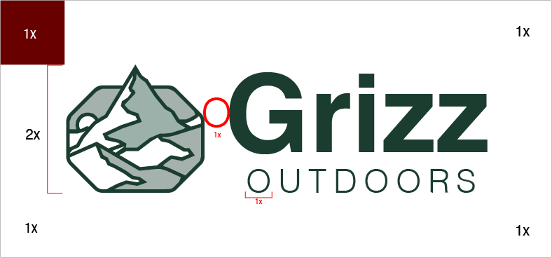 GRIZZ logo scaling system