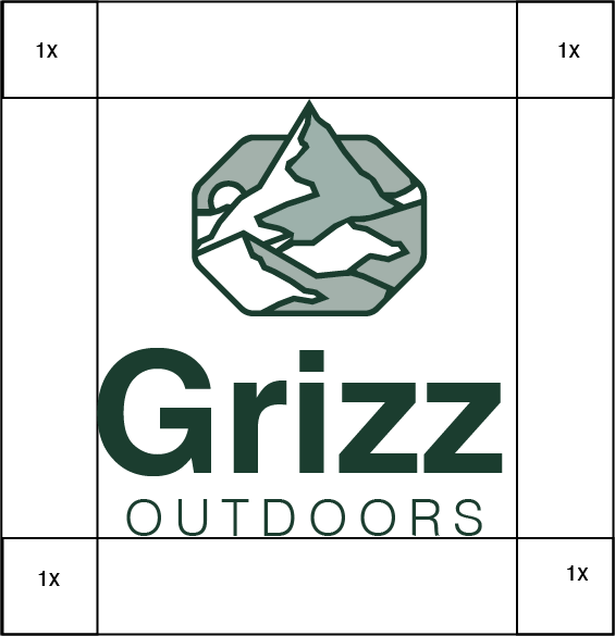 GRIZZ secondary logo placement